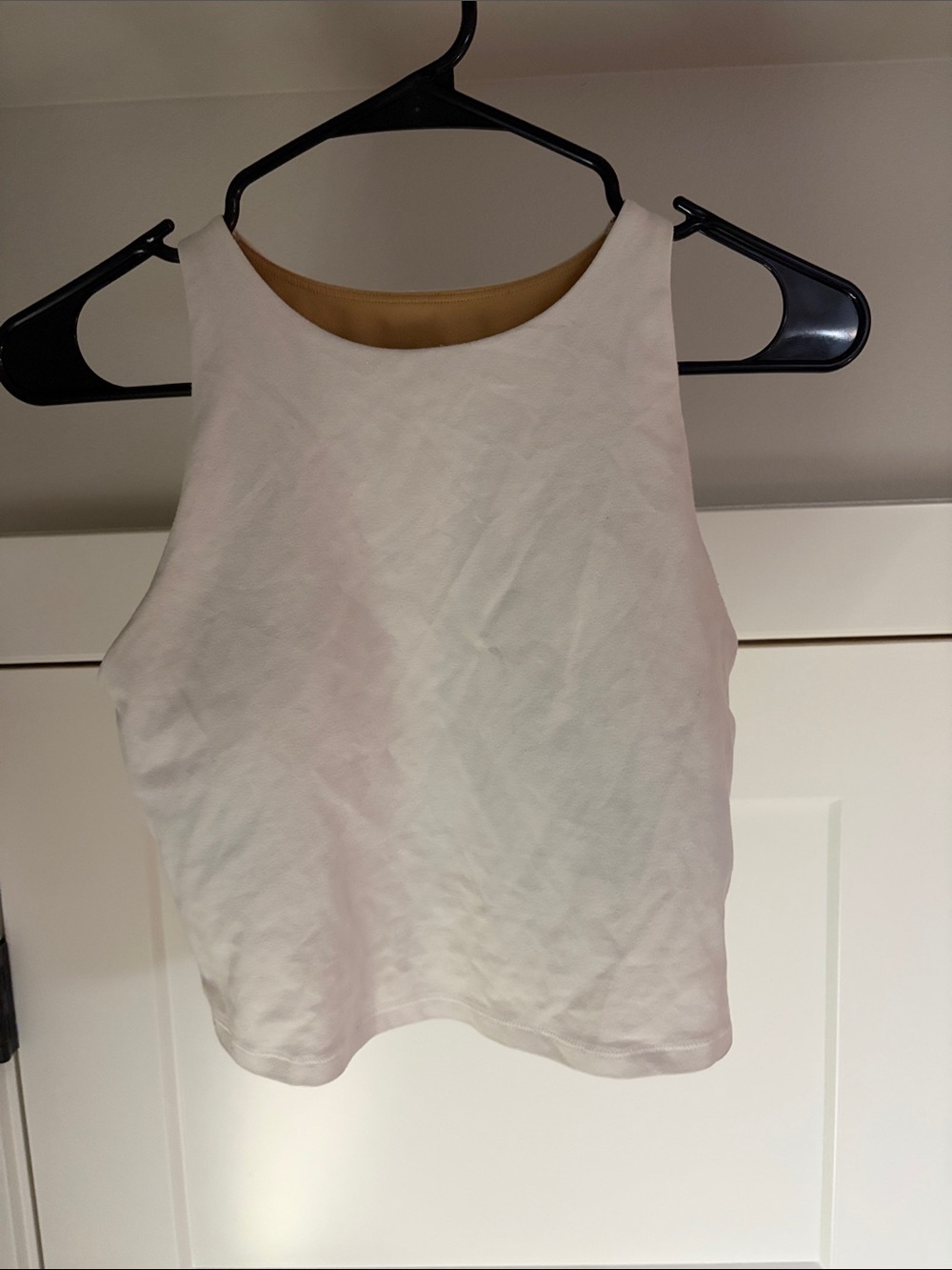 Old Navy White High-Neck Crop Tank